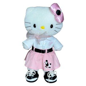 HELLO KITTY Build a Bear SANRIO 18" White Plush Poodle Pink Skirt Top Scarf Shoe